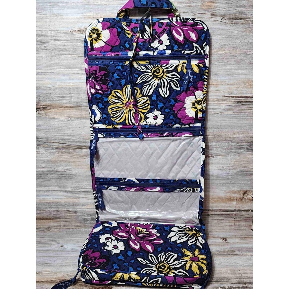 Vera Bradley African Violet Hanging Organizer Quilted Floral Trvl Bag 11026-165 - Picture 7 of 7